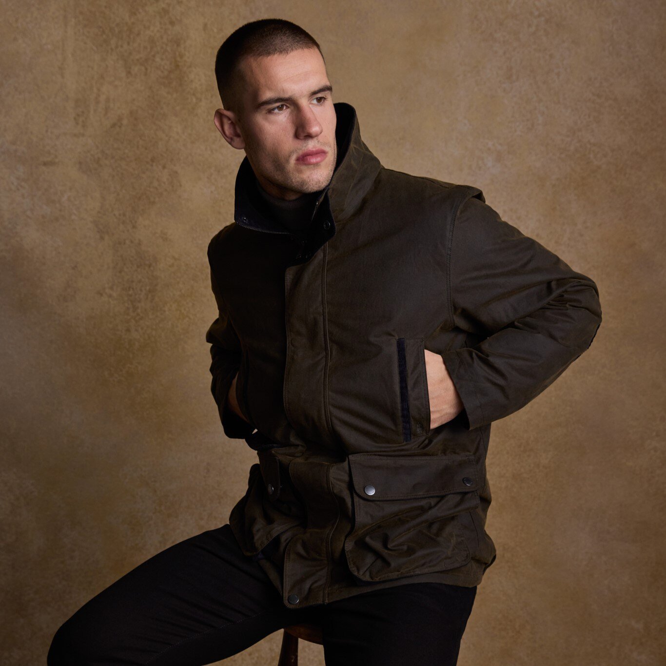 Archie Wax Jacket - Olive (11)